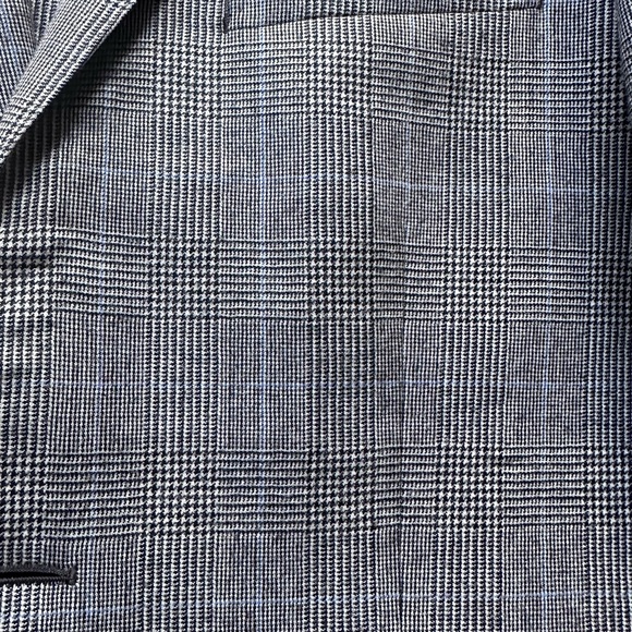 Brooks Brothers Red Fleece Black/Blue Glen Plaid Suit - Picture 4 of 9